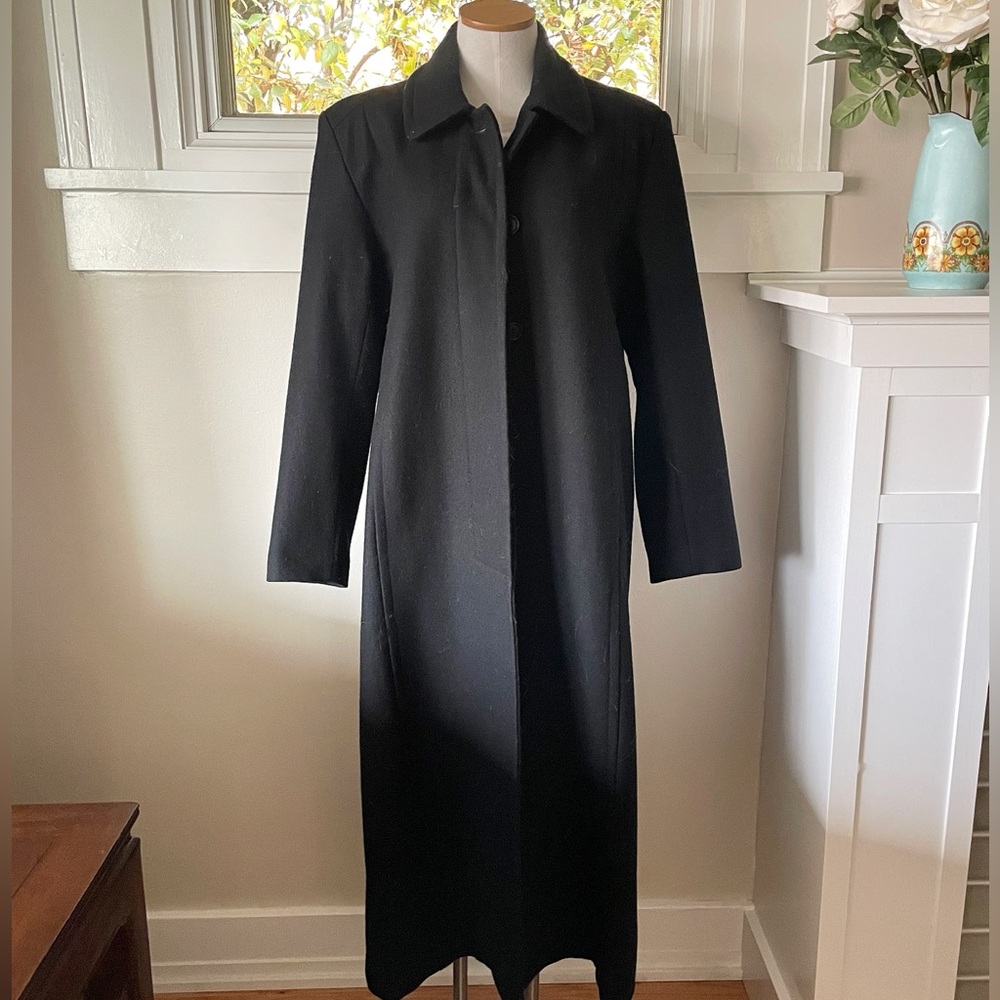 Herman Kay | Classic Black Overcoat - Picture 1 of 10